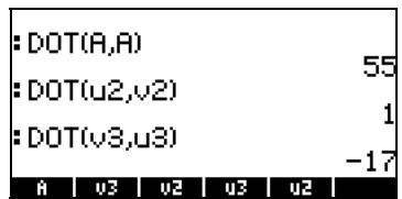 COMPAQ 49G PLUS - Produit scalaire - 1
