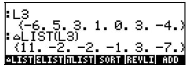 COMPAQ 49G PLUS - Le menu MTH/list - 4