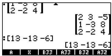 COMPAQ 49G PLUS - Résolution par "division" de matrices - 1