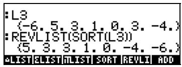 COMPAQ 49G PLUS - Le menu MTH/list - 8