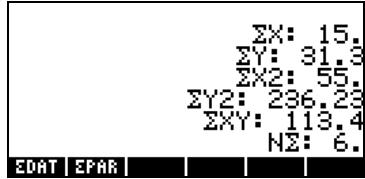 COMPAQ 49G PLUS - Obtenir des statistiques de résumé additionnelles - 2