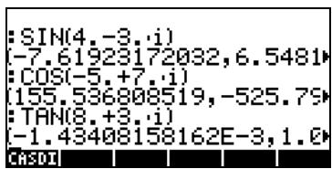 COMPAQ 49G PLUS - Fonctions appliquées aux nombres complexes - 3