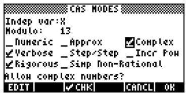 COMPAQ 49G PLUS - Paramétrer la calculatrice en mode complex - 2