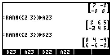 COMPAQ 49G PLUS - Opérations avec des matrices - 2