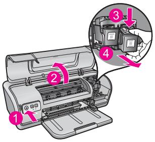 COMPAQ DESKJET D730 - Pour installer une cartouche d'encre - 1