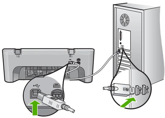 COMPAQ DESKJET F735 - Solution 2 : assurez-vous que le produit est relié à l'ordinateur - 1
