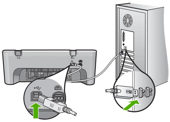 COMPAQ DESKJET F735 - J'ai branché le cable USB mais je rencontre des problèmes d'utilisation de l'appareil HP tout-en-un avec mon ordinateur - 1