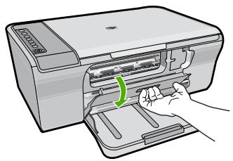 COMPAQ DESKJET F735 - Élimination d'un bourrage papier à partir de la trappe avant - 1
