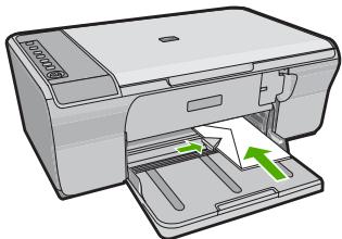 COMPAQ DESKJET F735 - Solution 4 : chargez correctement la pile d'enveloppes - 2