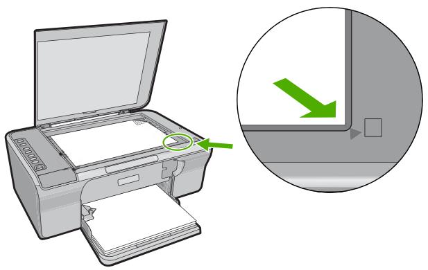 COMPAQ DESKJET F735 - Solution 1: positionnez correctement l'original sur la table - 1