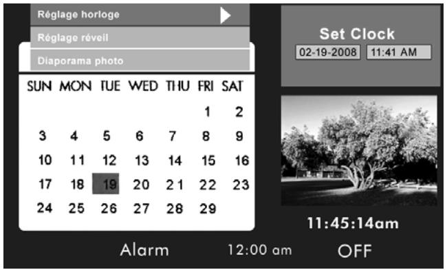 COMPAQ DF810 - Affichage du calendrier et de l'horloge - 3