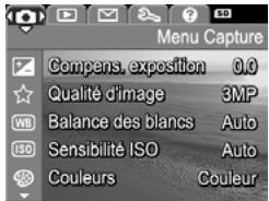 COMPAQ HP PHOTOSMART M307 - Menu de l'appareil photo - 1