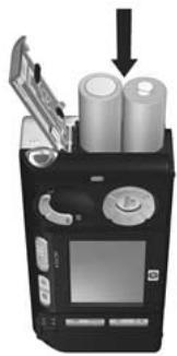 COMPAQ HP PHOTOSMART M307 - Installation des piles - 1