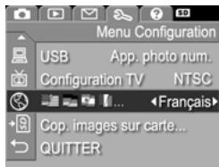 COMPAQ HP PHOTOSMART M307 - Chapitre 6 - utilisation du menu configuration - 2