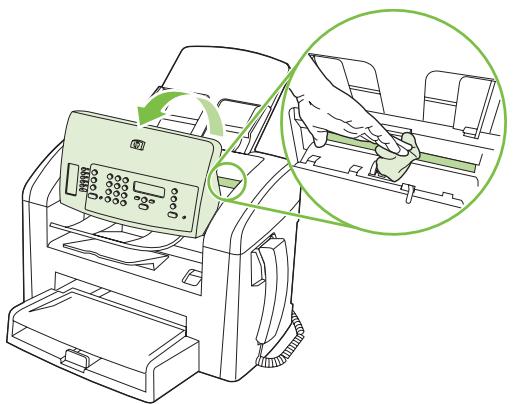 COMPAQ LASERJET M1319 - Nettoyage de la bande et du plateau de la vitre du scanner - 1