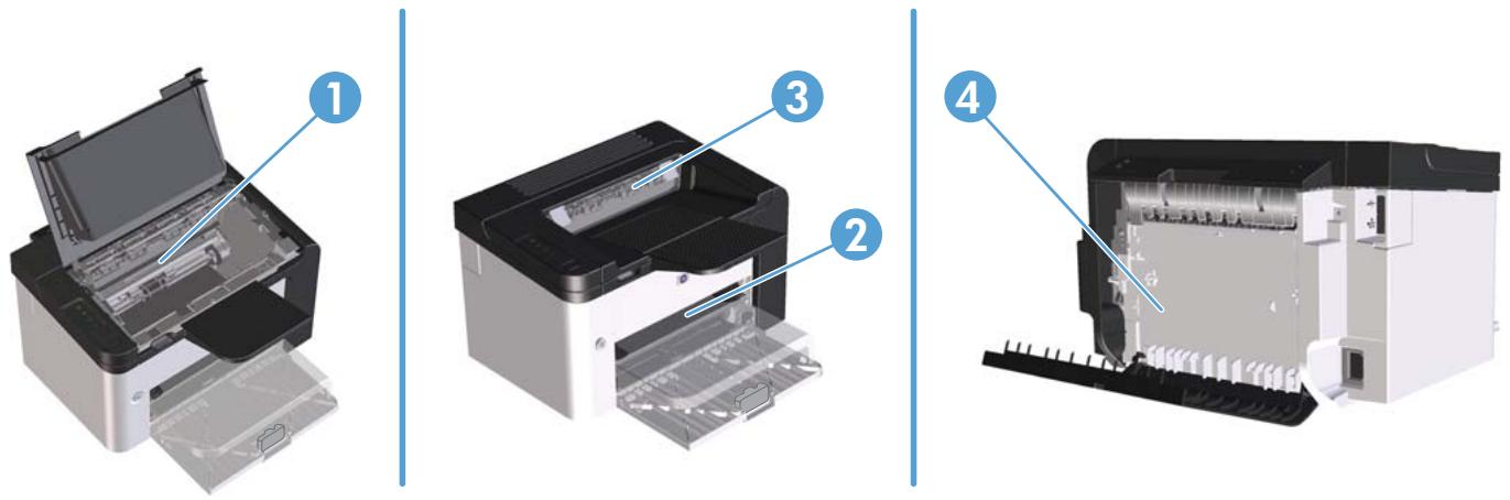 COMPAQ LASERJET PRO P1560 - Emplacement des boulons - 1