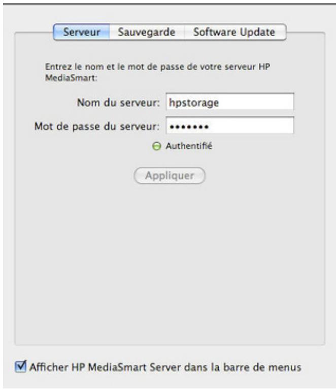 COMPAQ MEDIASMART EX490 - Configuration des sauvegardes time machine - 1