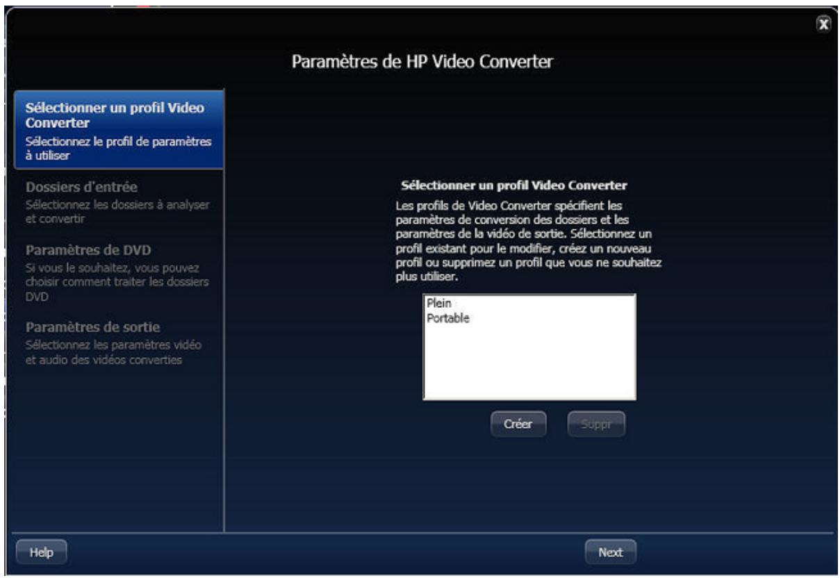 COMPAQ MEDIASMART EX490 - Sélectionner un profil video converter - 1