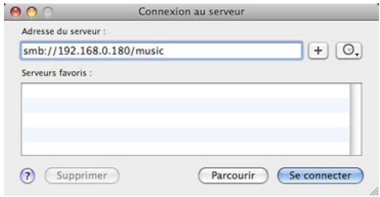 COMPAQ MEDIASMART EX490 - Connexion - méthode b : utilisation des options se connecter au serveur et nom de serveur - 3