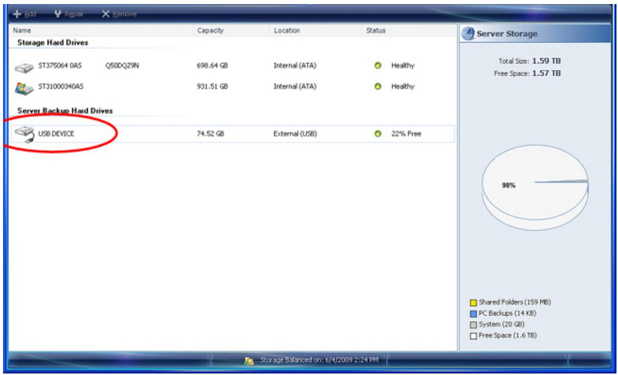 COMPAQ MEDIASMART EX490 - Le lecteur USB ne se trouve plus sur le stockage serveur - 1