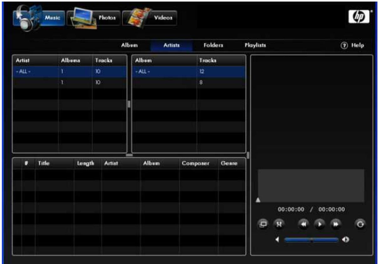 COMPAQ MEDIASMART EX490 - Barre de sélection - 1