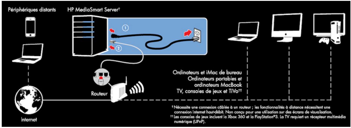 COMPAQ MEDIASMART EX490 - Pourquoi le voyant de la connexion réseau est-il éteint ? - 1