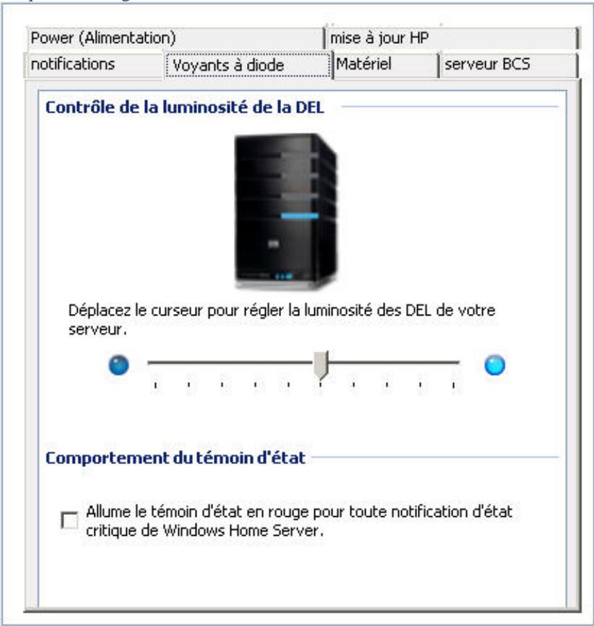 COMPAQ MEDIASMART EX490 - Paramètres LED - 1