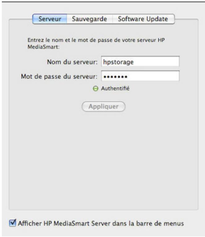 COMPAQ MEDIASMART EX490 - Configuration des sauvegardes time machine - 1