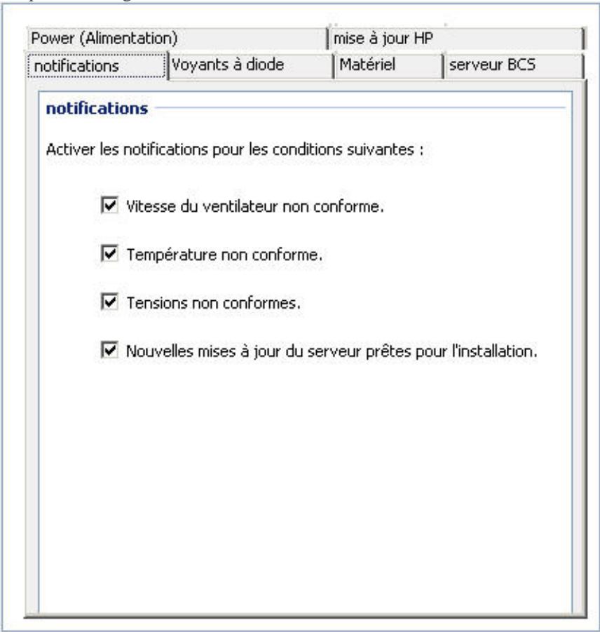 COMPAQ MEDIASMART EX490 - Parametres de notification - 1