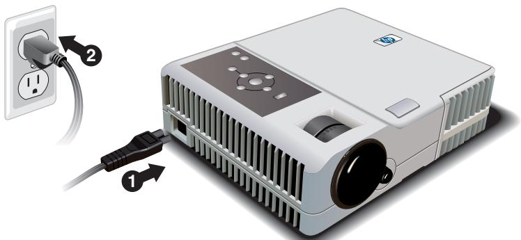 COMPAQ MP3220 - Connexion de l'alimentation - 1
