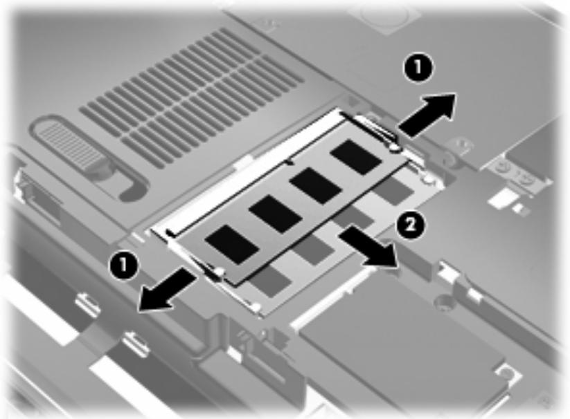 COMPAQ PAVILION - Ajout ou remplacement d'un module mémoire dans le connecteur d'extension de module mémoire - 2