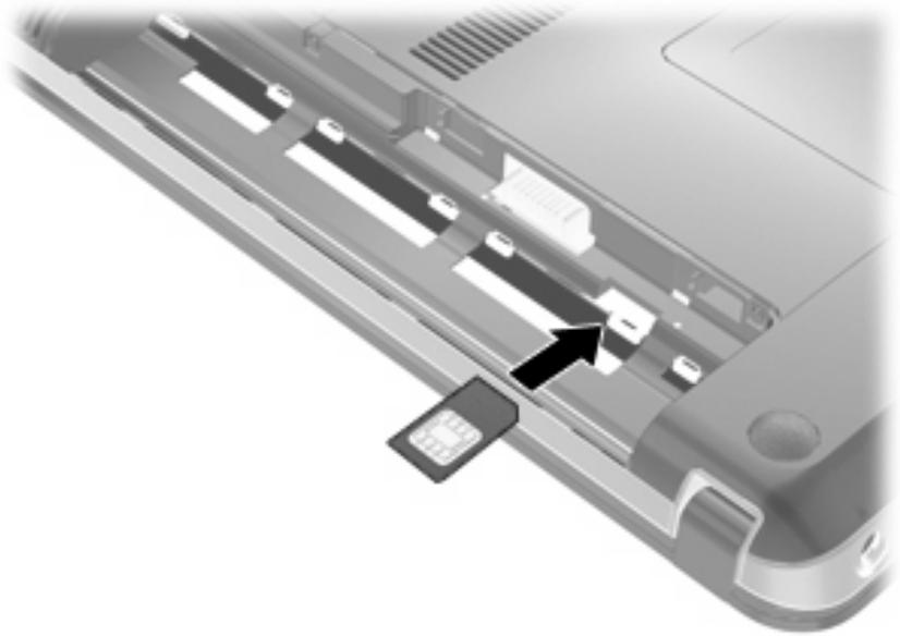 COMPAQ PAVILION - Insertion d'une carte SIM - 1