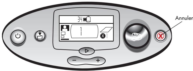 COMPAQ PHOTOSMART 130 - Annulation d'une tâche d'impression - 1