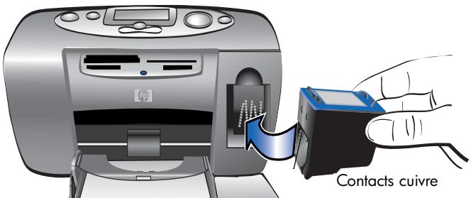 COMPAQ PHOTOSMART 130 - Pour installer la cartouche d'impression : - 3