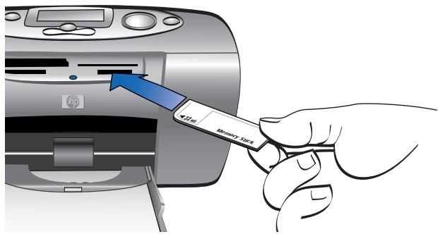 COMPAQ PHOTOSMART 130 - Insertion d'une carte mémoire memory stick - 1