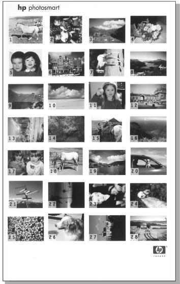 COMPAQ PHOTOSMART 140 - Impression d'une page d'index - 1