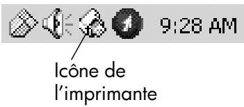 COMPAQ PHOTOSMART 7150 - Utilisation de l'icône d'impression dans la barre des tâches de windows - 1