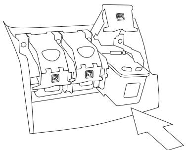 COMPAQ PHOTOSMART 7550 - Installation ou remplacement des cartouches d'impression - 4