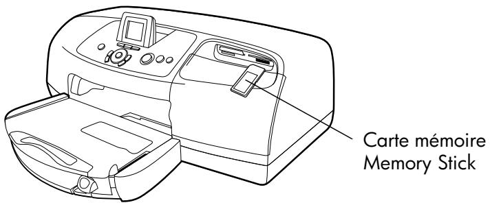 COMPAQ PHOTOSMART 7550 - Insertion d'une carte mémoire memory stick - 1