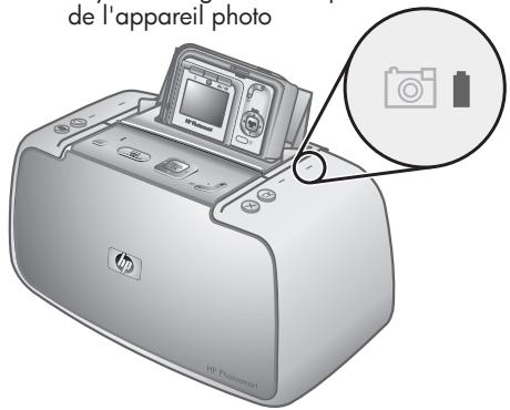 COMPAQ PHOTOSMART A430 - Connectez l'appareil photo à la station d'accueil et chargez les piles - 3