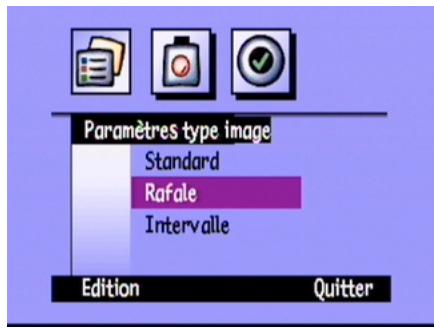 COMPAQ PHOTOSMART C500 - Pour modifier la fréquence rafale : - 1