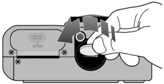 COMPAQ PHOTOSMART C500 - Pour installer une pile bouton : - 1