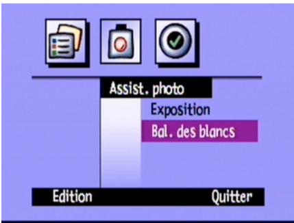 COMPAQ PHOTOSMART C500 - Pour régler manuellement la balance des blancs : - 1