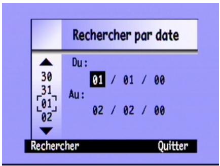 COMPAQ PHOTOSMART C500 - Pour rechercher des photos par date : - 1