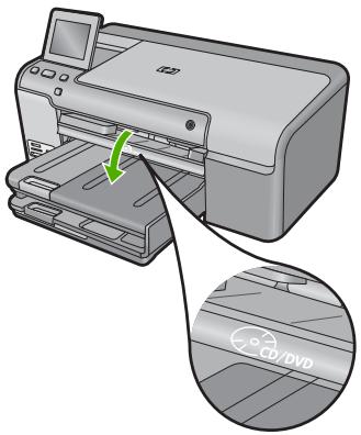 COMPAQ PHOTOSMART D7500 - Soluzione 2: Rimuovero il supporto CD/DVD dall'area di conservazione - 1
