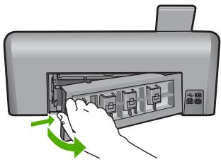 COMPAQ PHOTOSMART D7500 - So beseitigen Sie Papierstaus durch dieindhere Klappe: - 1