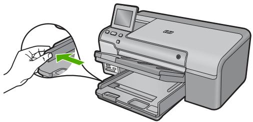 COMPAQ PHOTOSMART D7500 - So legen Sie großformatiges Papier ein: - 2