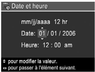 COMPAQ PHOTOSMART E427 - Réglage de la date et de l'heure - 1