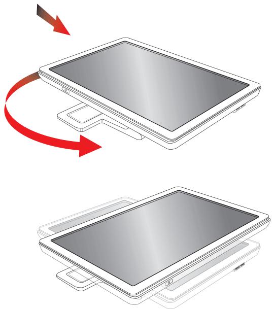 COMPAQ VP19 - Dépliage du moniteur à double charnière - 2