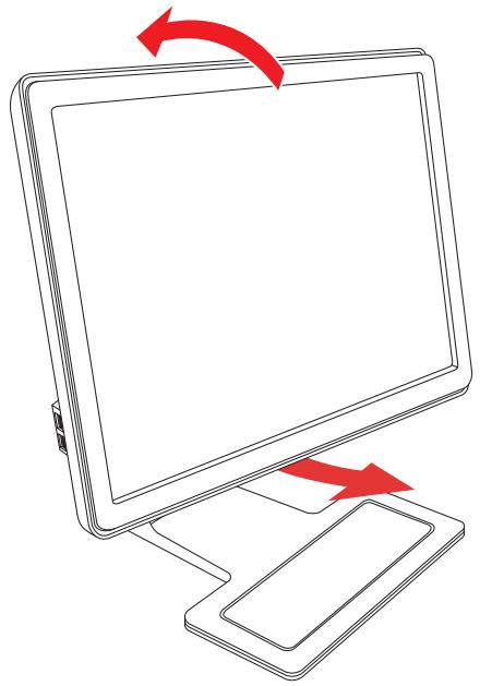 COMPAQ W2228H - Pivotement du moniteur (certains modèles uniquement) - 2